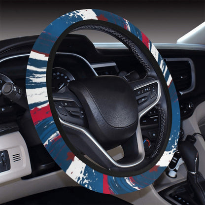 Abstract Red White & Blue Steering Wheel Cover
