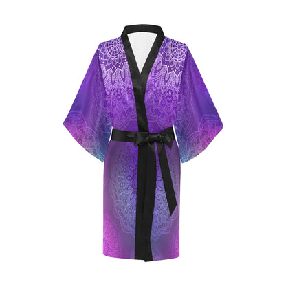 Purple Mandalas Kimono Robe