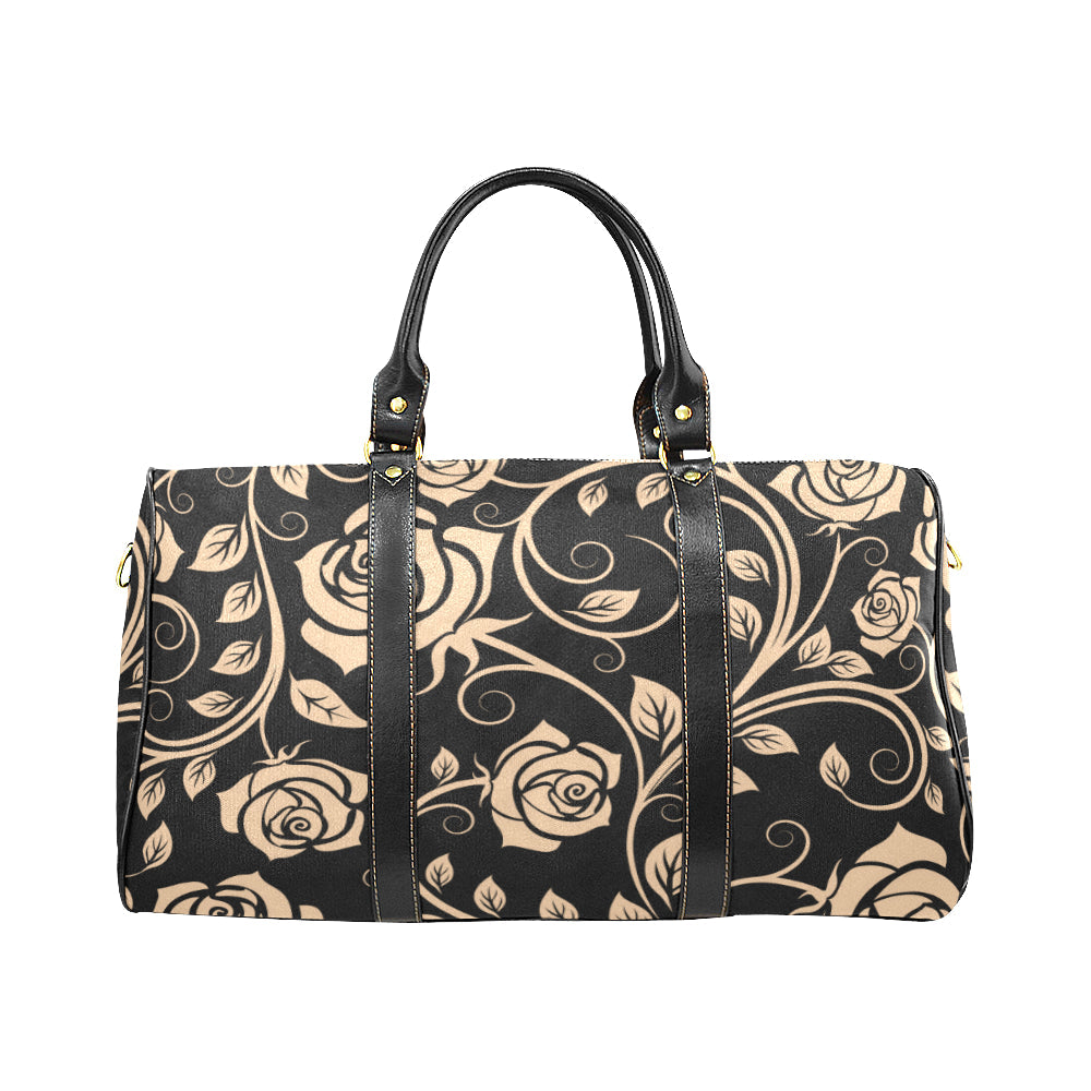 Tan Roses Travel Bag