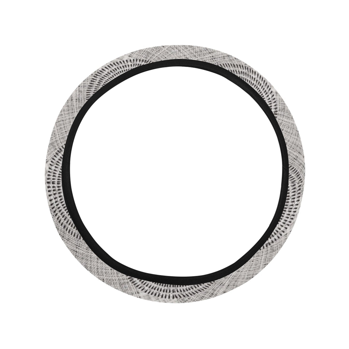 Grey Abstract Circles Steering Wheel Cover