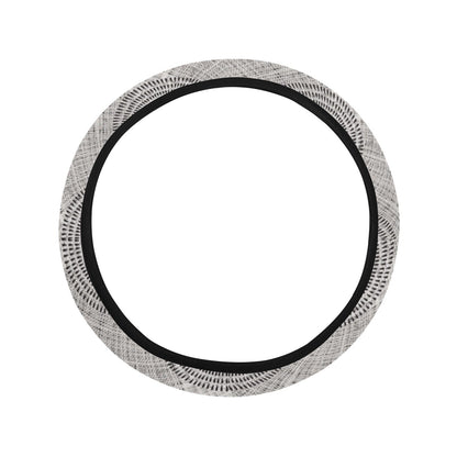 Grey Abstract Circles Steering Wheel Cover
