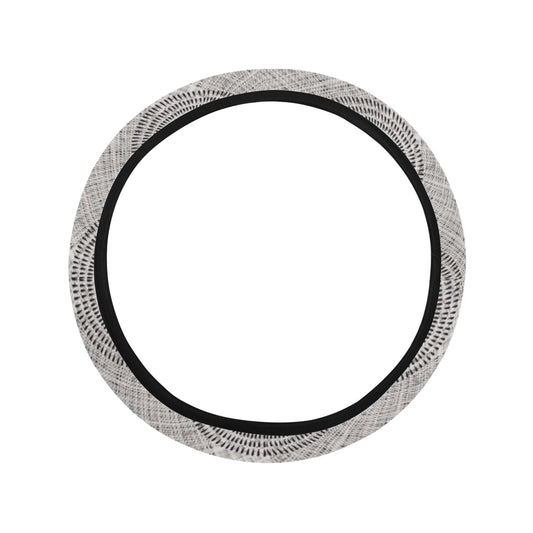 Grey Abstract Circles Steering Wheel Cover