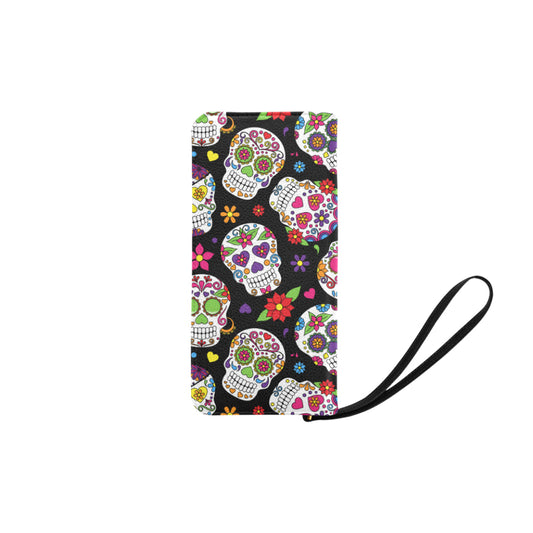 Colorful Sugar Skulls Clutch Purse