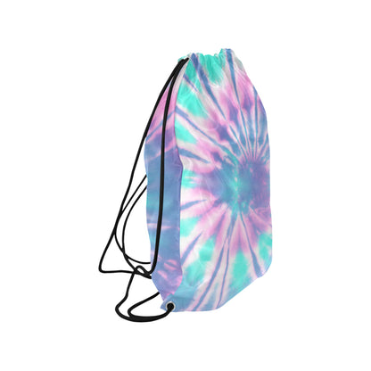 Pink Tie Dye Drawstring Bag