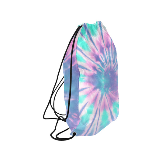 Pink Tie Dye Drawstring Bag