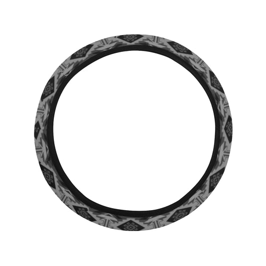 Grey Aztec Steering Wheel Cover