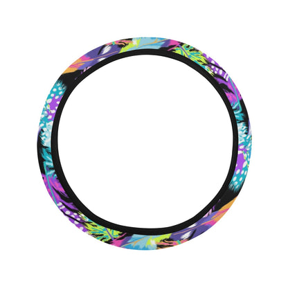 Colorful Feathers Steering Wheel Cover