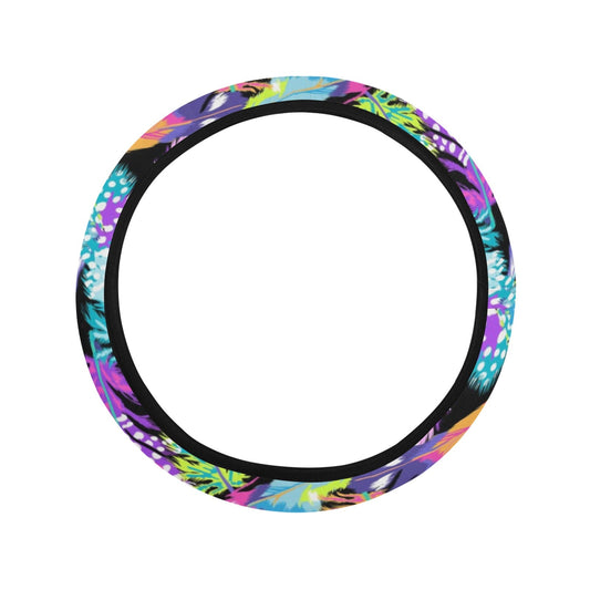 Colorful Feathers Steering Wheel Cover