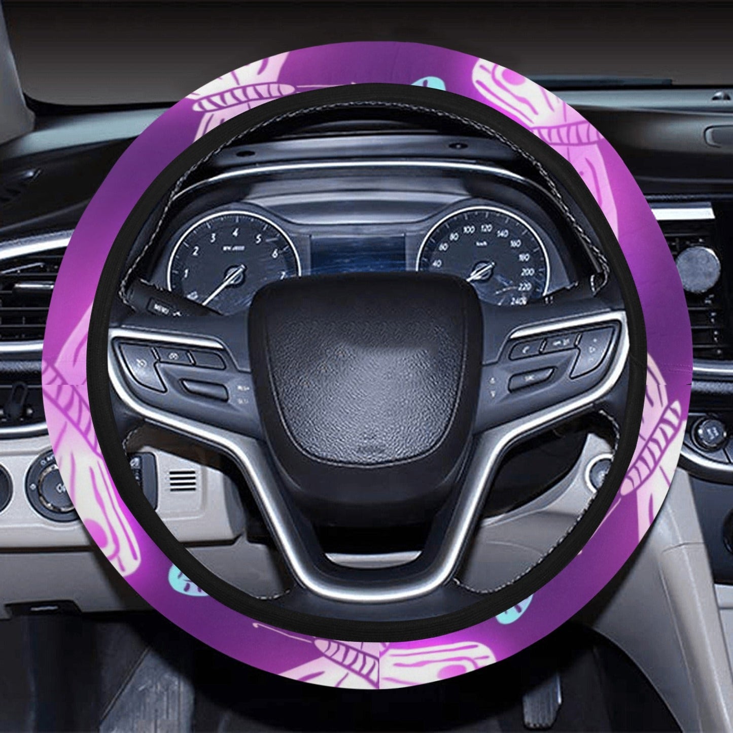 Purple Butterflies Steering Wheel Cover