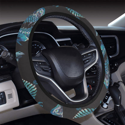 Dragon Flowers Steering Wheel Cover
