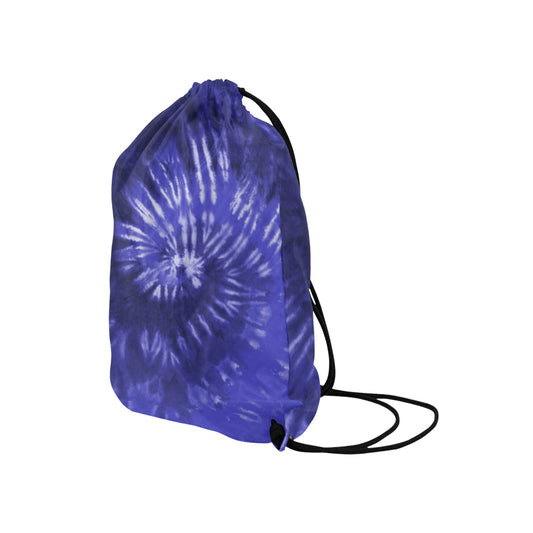 Royal Blue Tie Dye Drawstring Bag