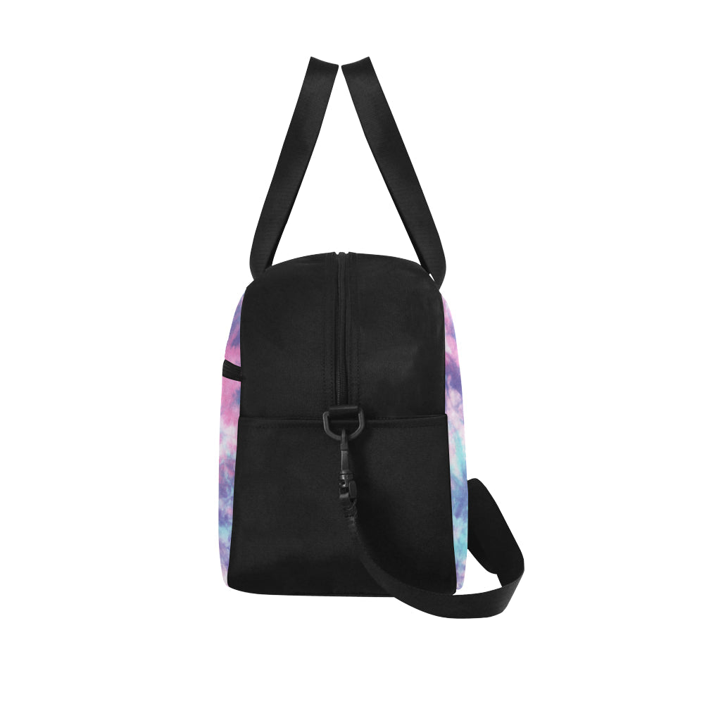 Blue & Pink Cotton Candy Tie Dye Fitness Bag Fitness