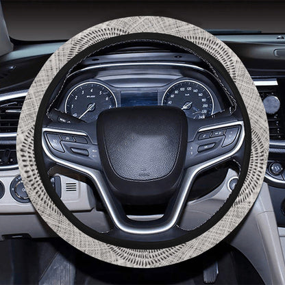 Grey Abstract Circles Steering Wheel Cover