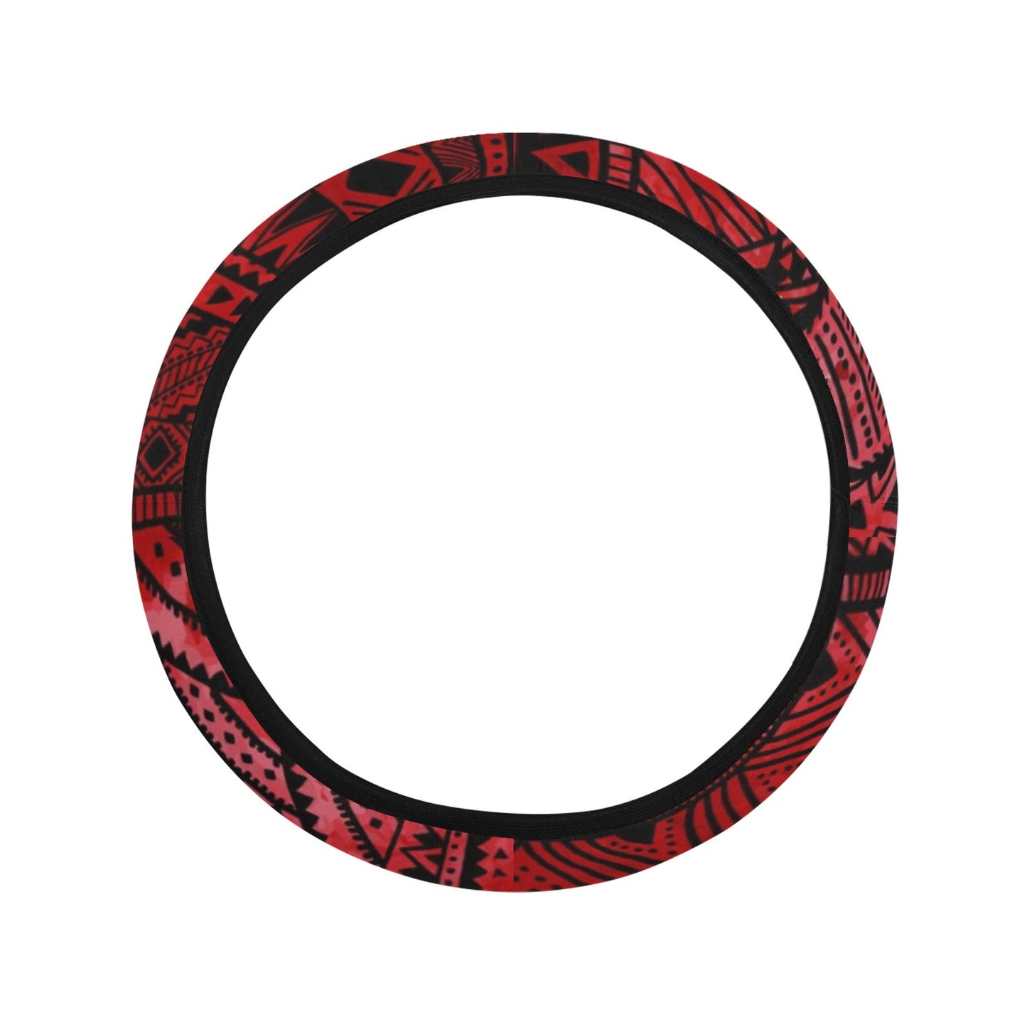 Red Tribal Abstracat Steering Wheel Cover
