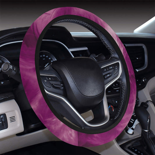 Purple Feathers Steering Wheel Cover