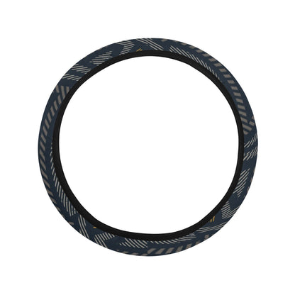 Dark Grey Abstract Steering Wheel Cover