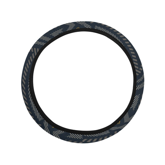 Dark Grey Abstract Steering Wheel Cover