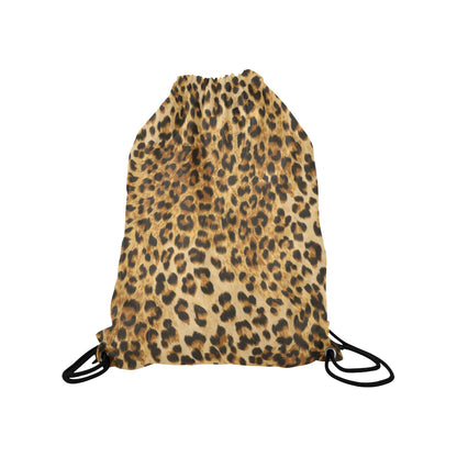 Leopard Print Drawstring Bag