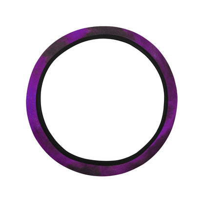 Purple Tie Dye Grunge Steering Wheel Cover