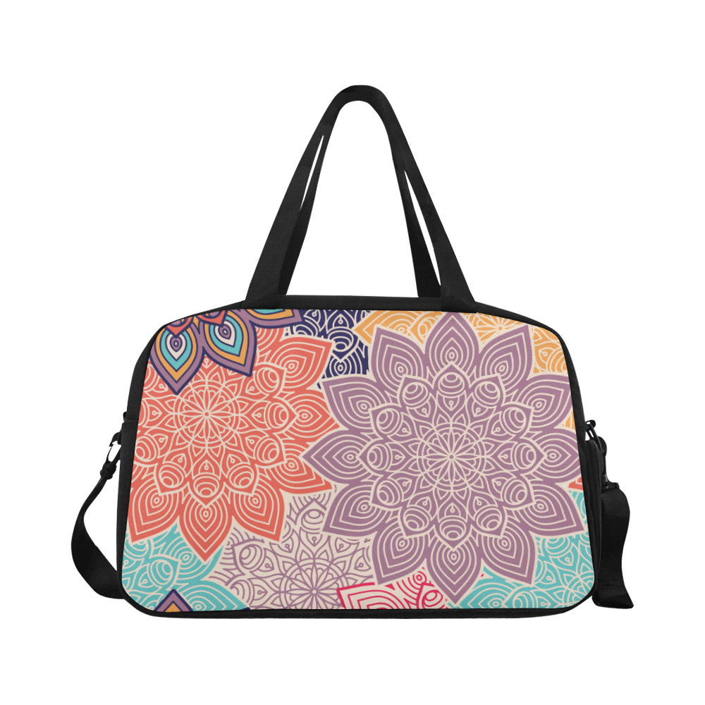 Colorful Floral Mandalas Fitness Bag Fitness