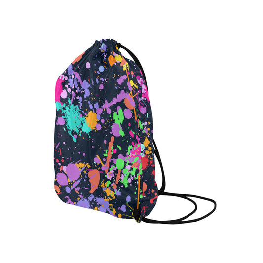 Colorful Paint Drip Abstract Art Drawstring Bag