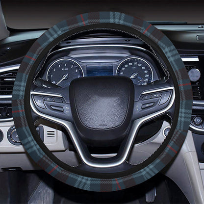 Blue Plaid Steering Wheel Cover
