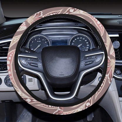 Elegant Floral Decor Steering Wheel Cover
