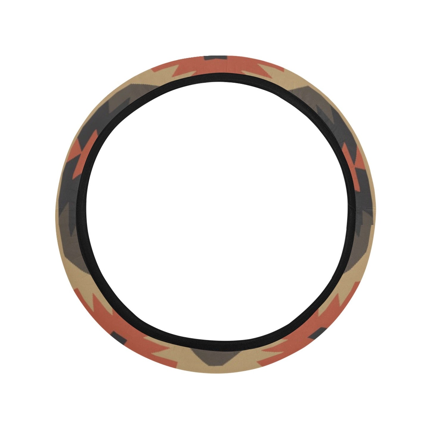 Brown Ethnic Steering Wheel Cover