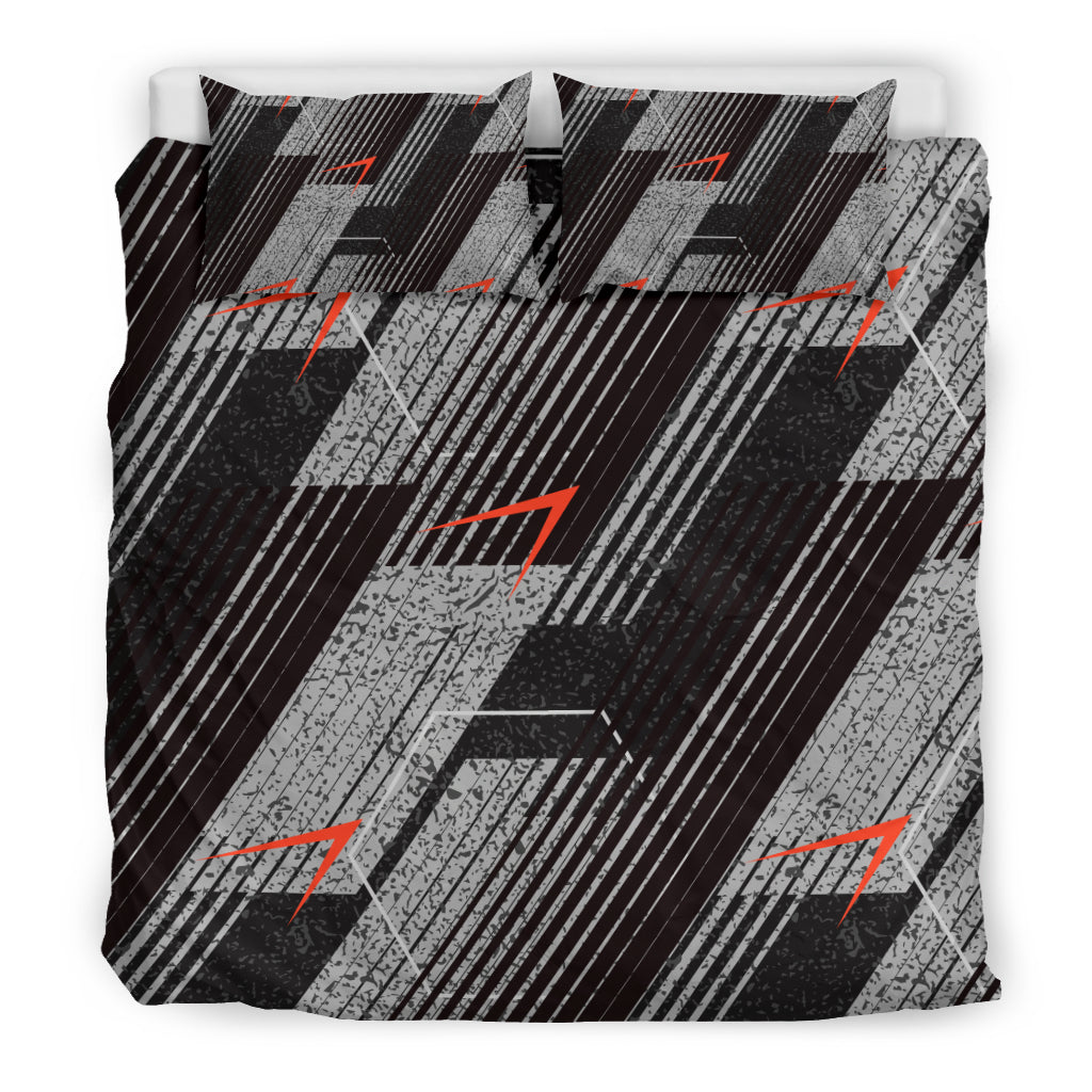 Grey Abstract Bedding Set