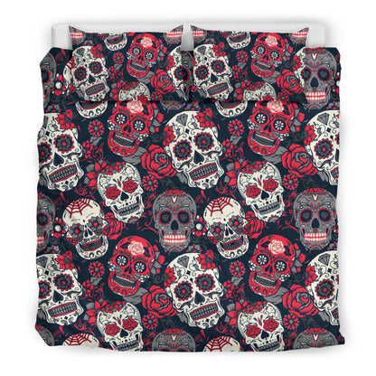 Sugar Skulls & Roses Bedding Set
