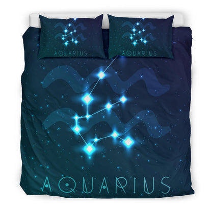 Aquarius Zodiac Bedding Set