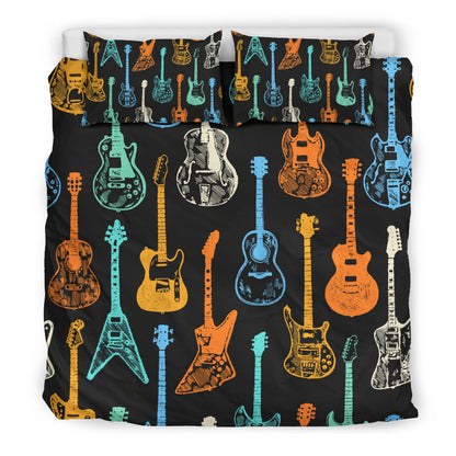 Colorful Guitars Bedding Set