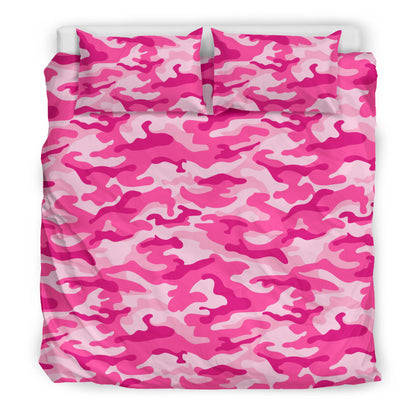 Pink Camouflage Bedding Set