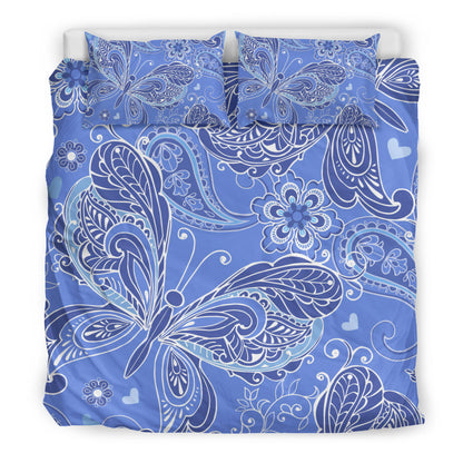 Purple Butterflies Decor Bedding Set