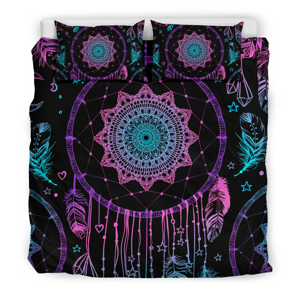 Pink Purple Dream Catcher Printed Bedding Set