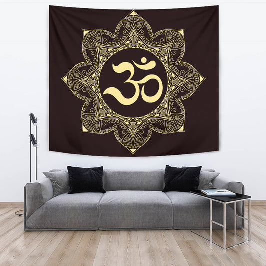 Aum Mandala Wall Tapestry