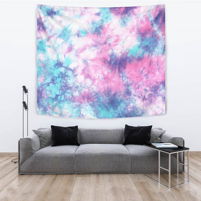 Blue & Pink Cotton Candy Wall Tapestry