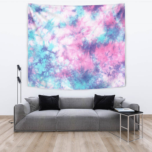 Blue & Pink Cotton Candy Wall Tapestry