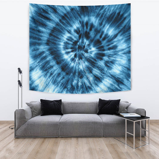 Blue Tie Dye Wall Tapestry