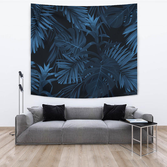 Dark Leaves Wall Tapestry