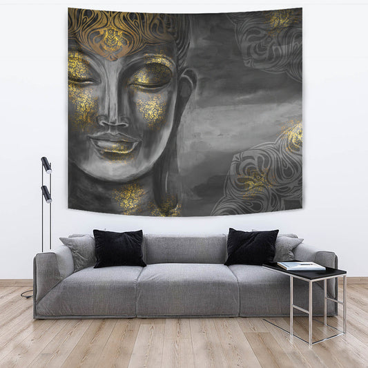 Golden Buddha Decor Wall Tapestry