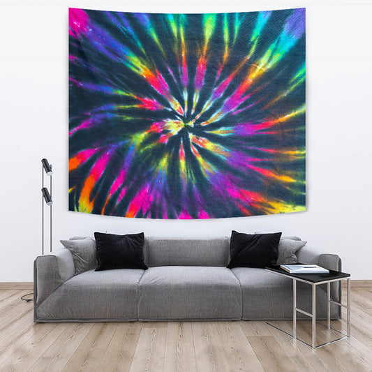 Colorful Neon Tie Dye Wall Tapestry