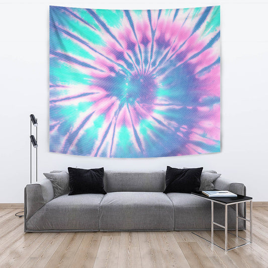 Pink & Blue Tie Dye Wall Tapestry