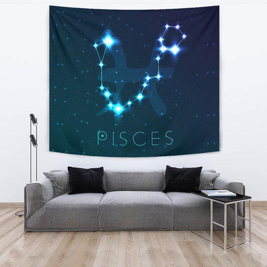 Pisces Zodiac Wall Tapestry