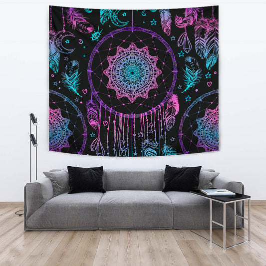 Pink & Purple Dream Catcher Wall Tapestry