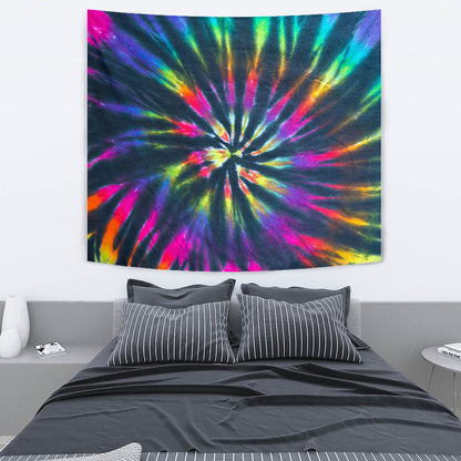 Colorful Neon Tie Dye Wall Tapestry