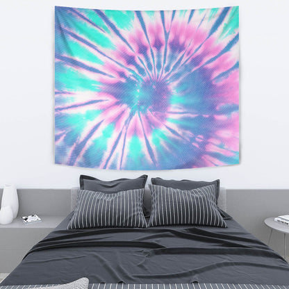 Pink & Blue Tie Dye Wall Tapestry