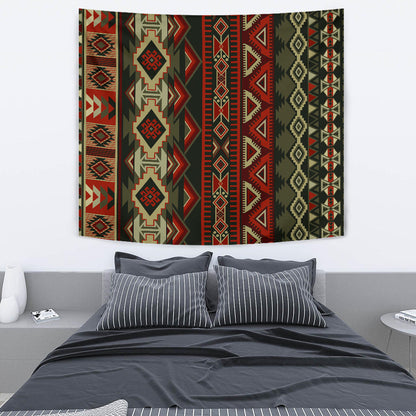 Red & Brown Boho Aztec Wall Tapestry