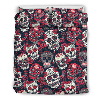 Sugar Skulls & Roses Bedding Set