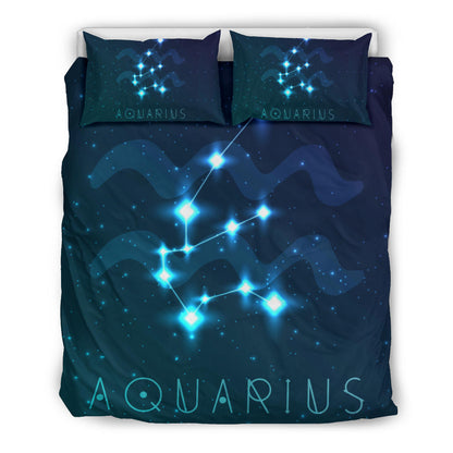Aquarius Zodiac Bedding Set